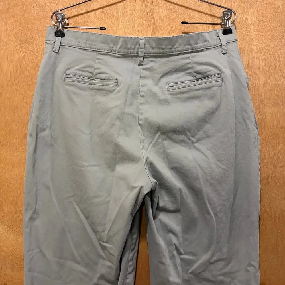Lee All Day Women's Straight Leg Pants Grey Chino Stretch Medium Size 12 Classic - Picture 8 of 14